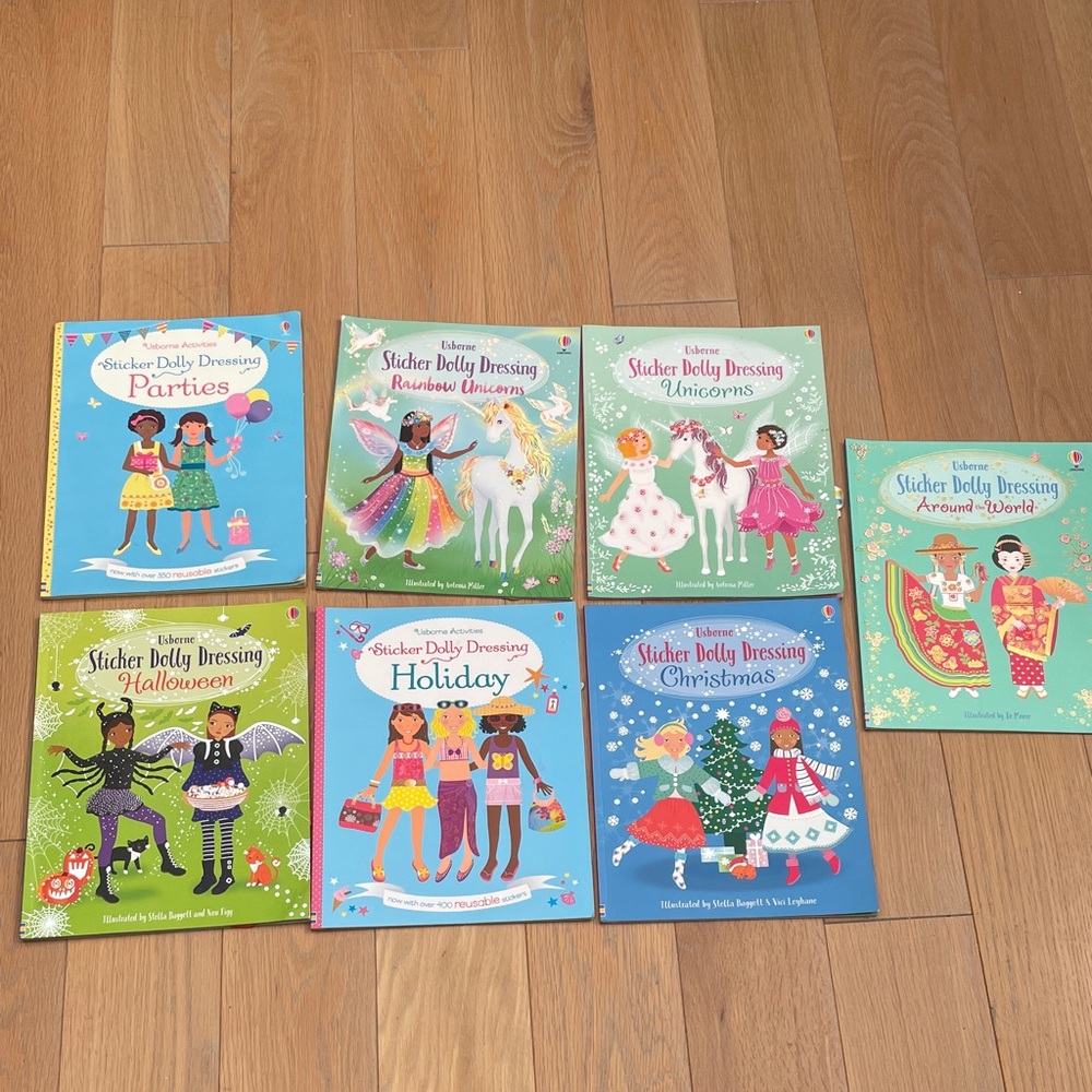 Usborne Sticker Dolly Dressing Book Collection Bundle